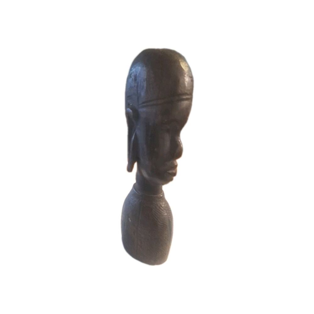 A Hand Carved Women Wood Tribal Art Figurine 9” Inches